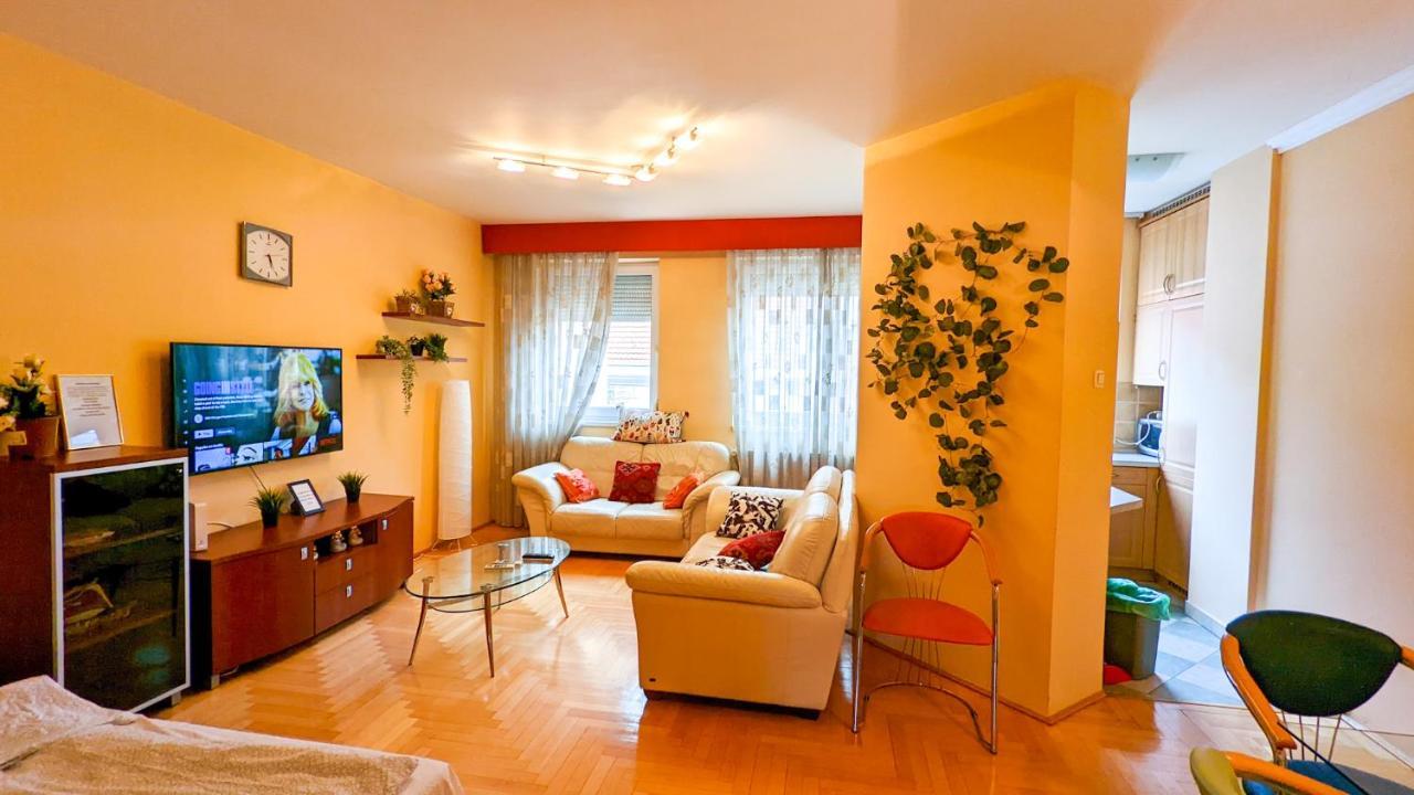 Skytop Modern Condo In Heart Of Downtown بودابست المظهر الخارجي الصورة